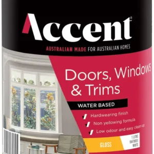 Accent Doors, Windows & Trims Water Based Gloss White 1L