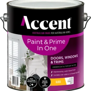 Accent Paint & Prime Doors, Windows & Trims Gloss White 4L