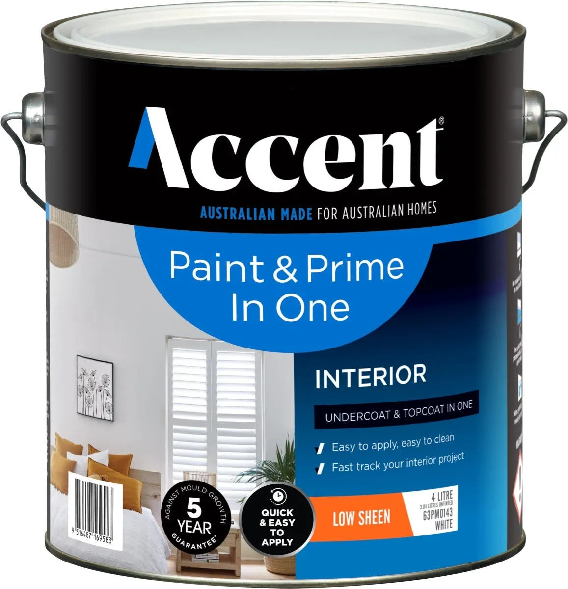 Accent Interior Low Sheen White $L 4L