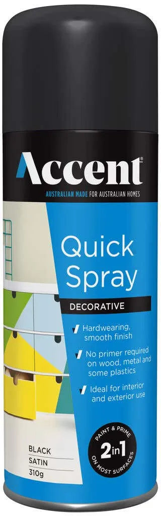 Accent Quickspray Satin Black 300g