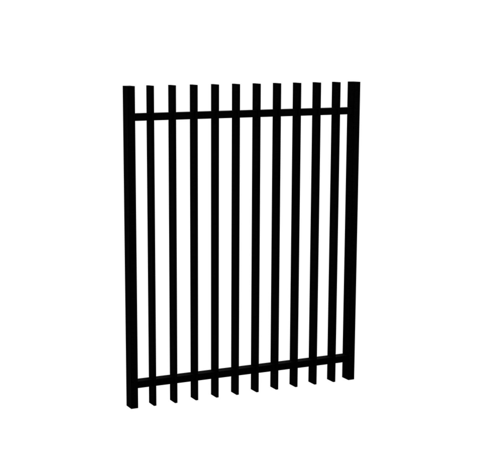 Black Blade Fencing Gate 950 x 1250 Aluminium