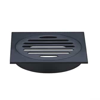 Kc Black Matt Floor Waste 110x110x100