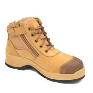 Blundstone 318 Nubuck Zip Side Safety Boot Wheat
