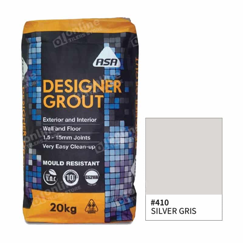 Bostik Designer Grout 20kg (7 Colors) - Color: 410 silver gris