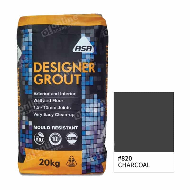 Bostik Designer Grout 20kg (7 Colors) - Color: 820 charcoal