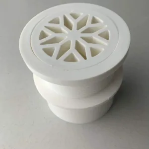Brasshards Round Floor Grate White 50mm