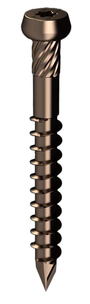 Bremick UltraFast Trim Head Decking Screw T20 SS304 Bronze - 10G x 50mm 100 Pack