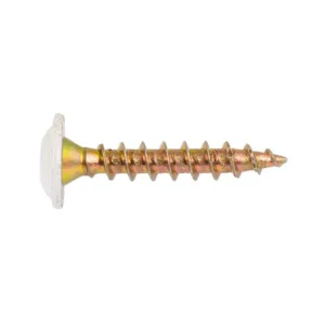 Buildex Cabinet Screw White ZP 10 - 10 x 28mm