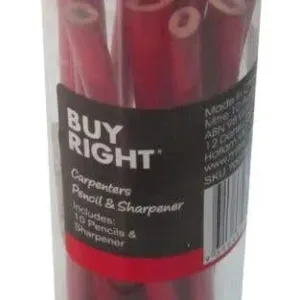 Buy Right 10 Piece Carpenter Pencils with Sharpener