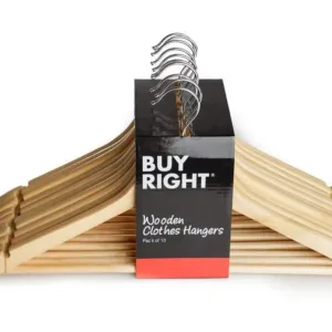 Buy Right Hanger Clothes Wooden - 10 Pack