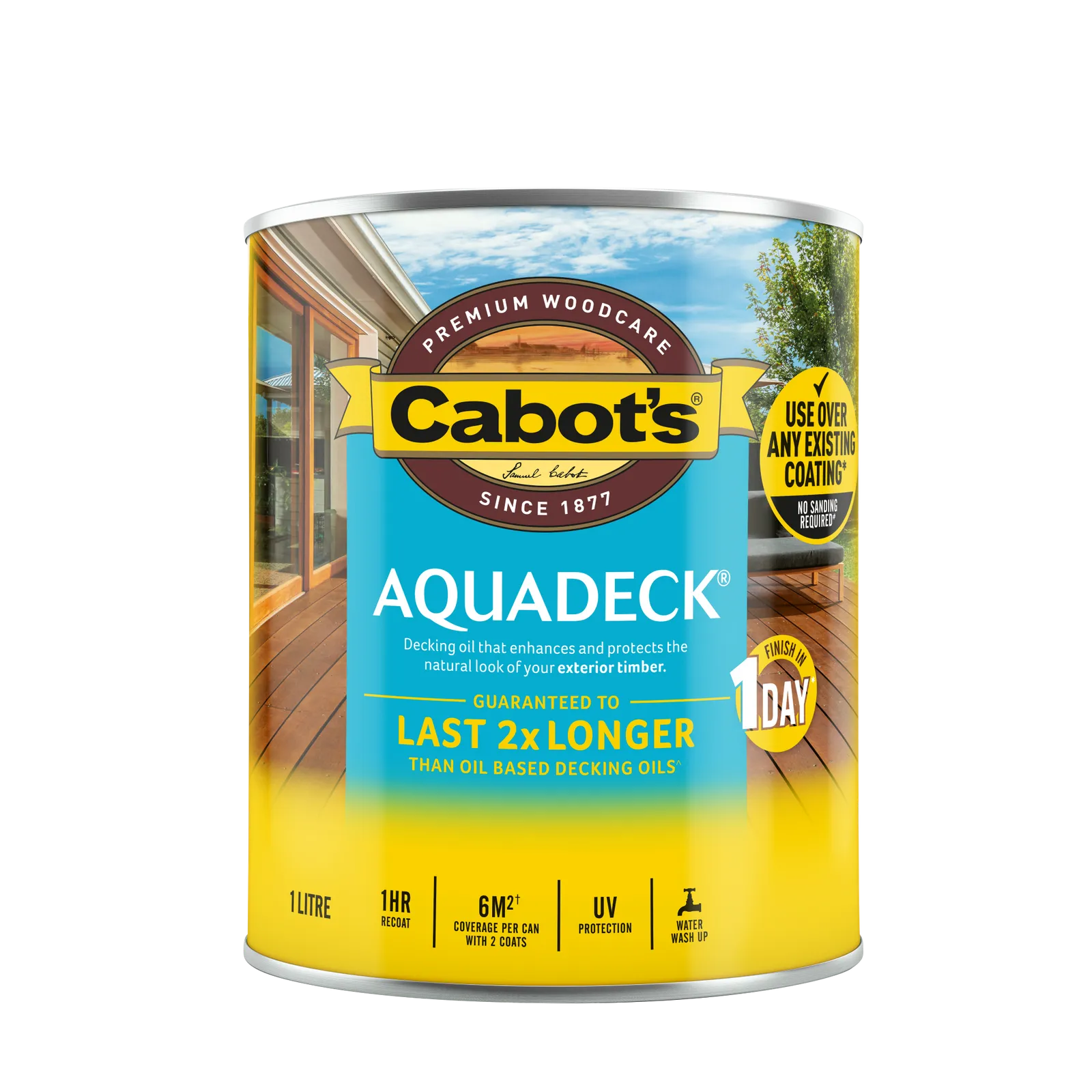 Cabot's Aquadeck Natural Exterior Decking Oil 1L