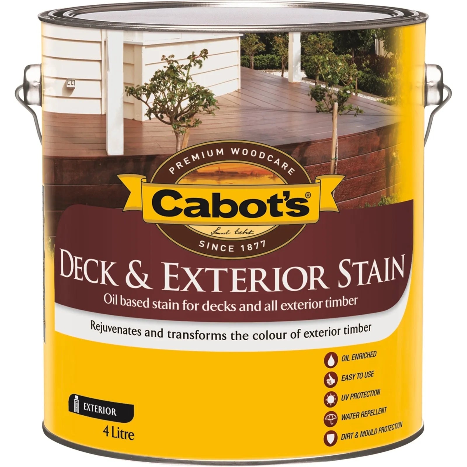Cabot's Deck & Exterior Merbau Oil Based Timber Stain 4L