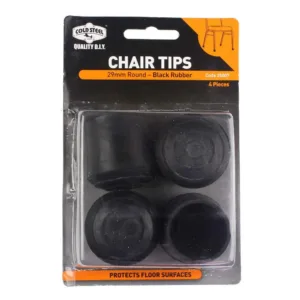 Cold Steel Chair Tips Round Black Rubber 29mm