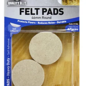 Cold Steel Felt Pads Round Heavy Duty Beige 46mm (4 Pack) 4 Pack