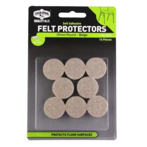 Cold Steel Felt Protectors Round Beige 25mm (16 Pack) 16 Pack