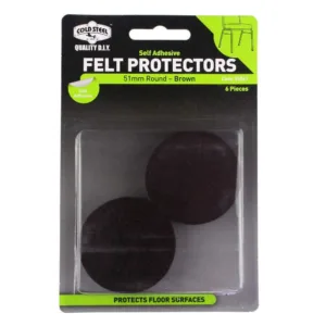 Cold Steel Felt Protectors Round Brown 51mm (6 Pack) 6 Pack