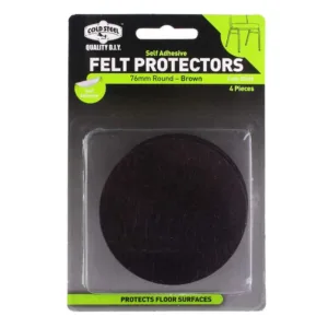 Cold Steel Felt Protectors Round Brown 76mm (4 Pack) 4 Pack
