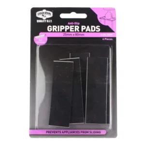 Cold Steel Gripper Pads Anti Slip Rubber Black 25 x 80mm (6 Pack) 6 Pack