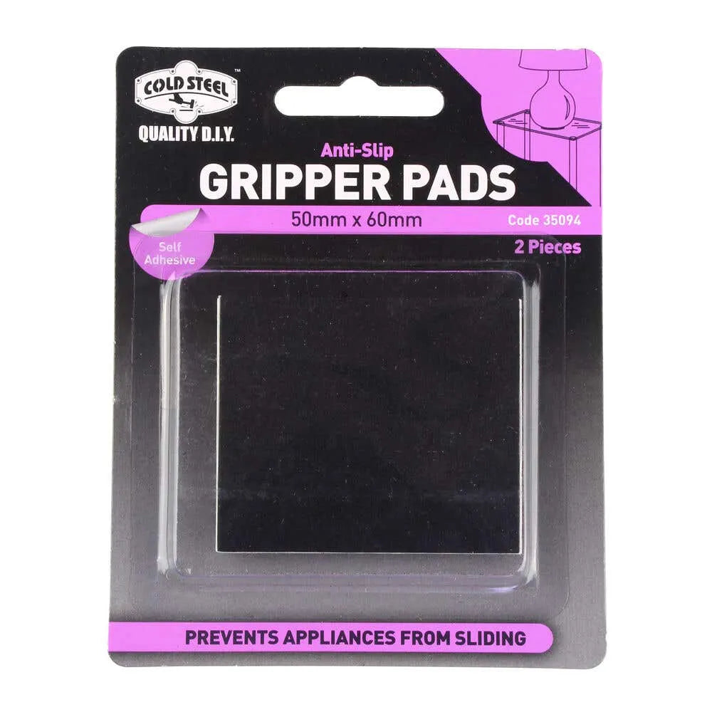 Cold Steel Gripper Pads Anti Slip Rubber Black 50 x 60mm (2 Pack) 2 Pack