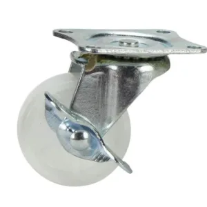 Cold Steel Nylon Swivel Castor with Brake White 50mm