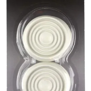 Cold Steel Round Rubber Castor Cups Ivory 50mm - 4 Pack