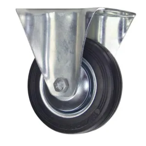 Cold Steel Rubber Fixed Castor Black 100mm