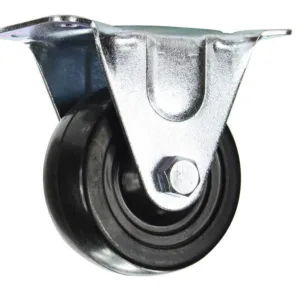Cold Steel Rubber Fixed Castor Black 75mm