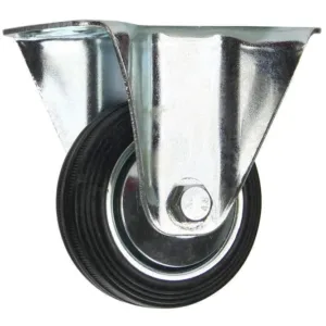 Cold Steel Rubber Fixed Castor Black 80mm