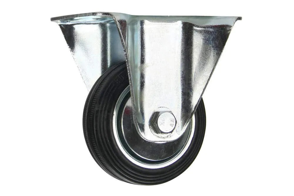 Cold Steel Rubber Fixed Castor Black 80mm