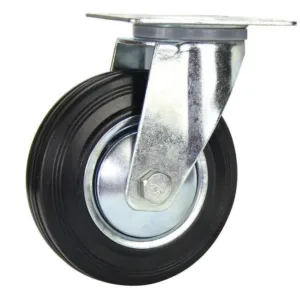 Cold Steel Rubber Swivel Castor Black 125mm