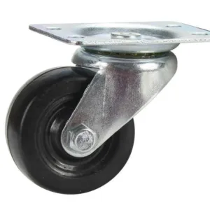Cold Steel Rubber Swivel Castor Black 50mm