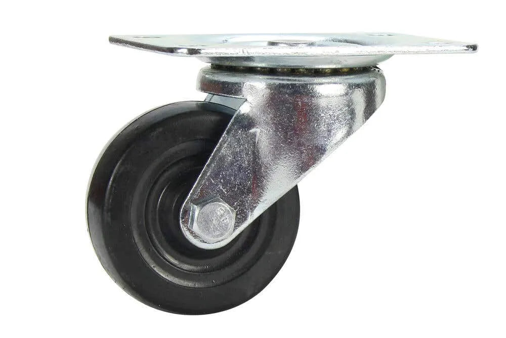 Cold Steel Rubber Swivel Castor Black 63mm