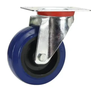 Cold Steel Rubber Swivel Castor Blue 100mm
