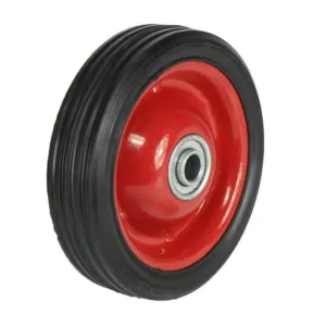 Cold Steel Rubber Wheel with Red Steel Centre 125mm