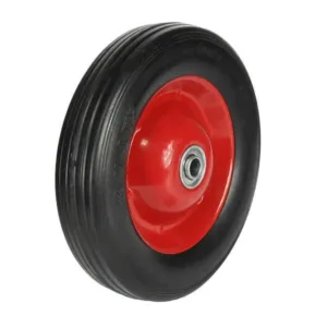 Cold Steel Rubber Wheel with Red Steel Centre 200mm