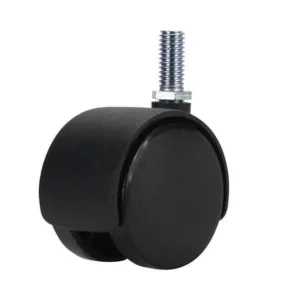 Cold Steel Twin Wheel Hooded 3/8" Thread Furniture Castor 50mm - 2 Pack
