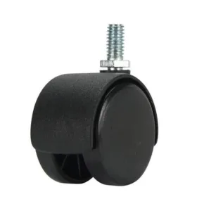 Cold Steel Twin Wheel Hooded Furniture Castor 40mm - 2 Pack