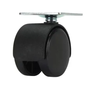 Cold Steel Twin Wheel Hooded Plate Furniture Castor 40mm