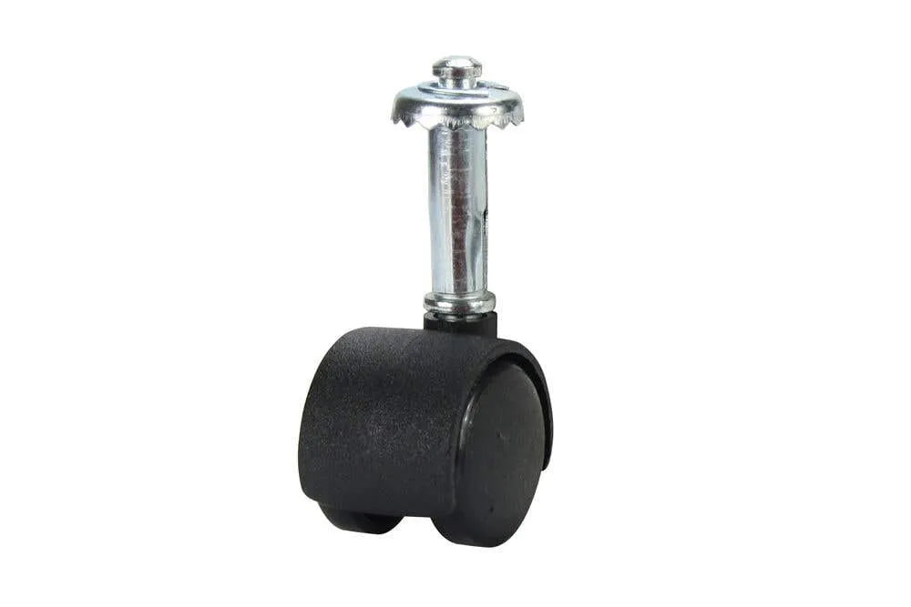 Cold Steel Twin Wheel Hooded Socket Furniture Castor 30mm