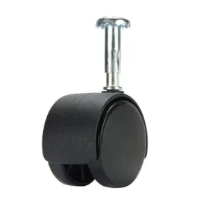 Cold Steel Twin Wheel Hooded Socket Furniture Castor 50mm