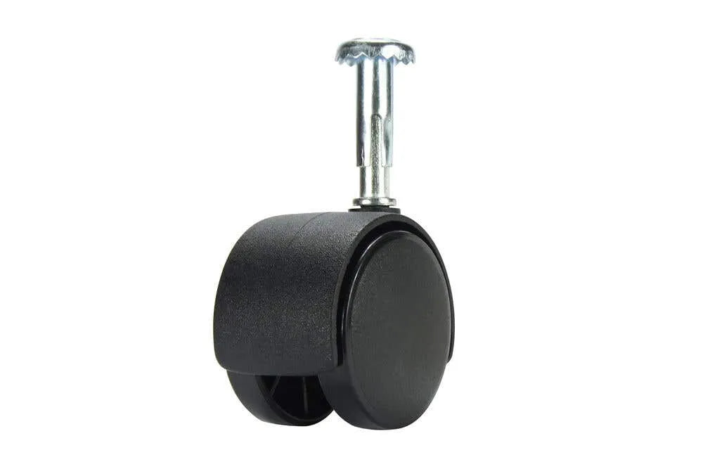 Cold Steel Twin Wheel Hooded Socket Furniture Castor 50mm