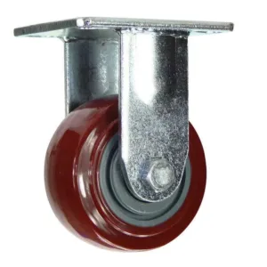 Cold Steel Urethane Fixed Castor Red 100mm