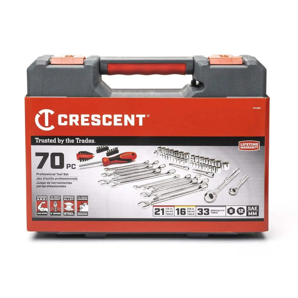 Crescent Tool Drive Set 1/4" & 3/8"- 70 Piece