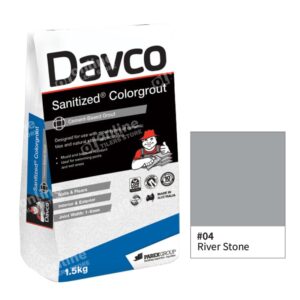 Davco Sanitized Colorgrout (3Sizes – 1.5kg / 5kg / 15kg) - Color: 04 river stone | Size: 1.5kg