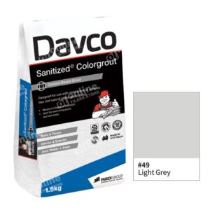 Davco Sanitized Colorgrout (3Sizes – 1.5kg / 5kg / 15kg) - Color: 49 light grey | Size: 1.5kg