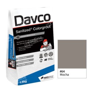 Davco Sanitized Colorgrout (3Sizes – 1.5kg / 5kg / 15kg) - Color: 64 mocha | Size: 1.5kg