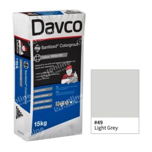 Davco Sanitized Colorgrout (3Sizes – 1.5kg / 5kg / 15kg) - Color: 49 light grey | Size: 15kg