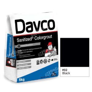 Davco Sanitized Colorgrout (3Sizes – 1.5kg / 5kg / 15kg) - Color: 02 black | Size: 5kg