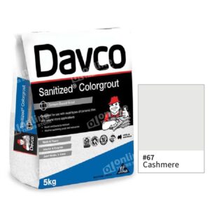 Davco Sanitized Colorgrout (3Sizes – 1.5kg / 5kg / 15kg) - Color: 67 cashmere | Size: 5kg