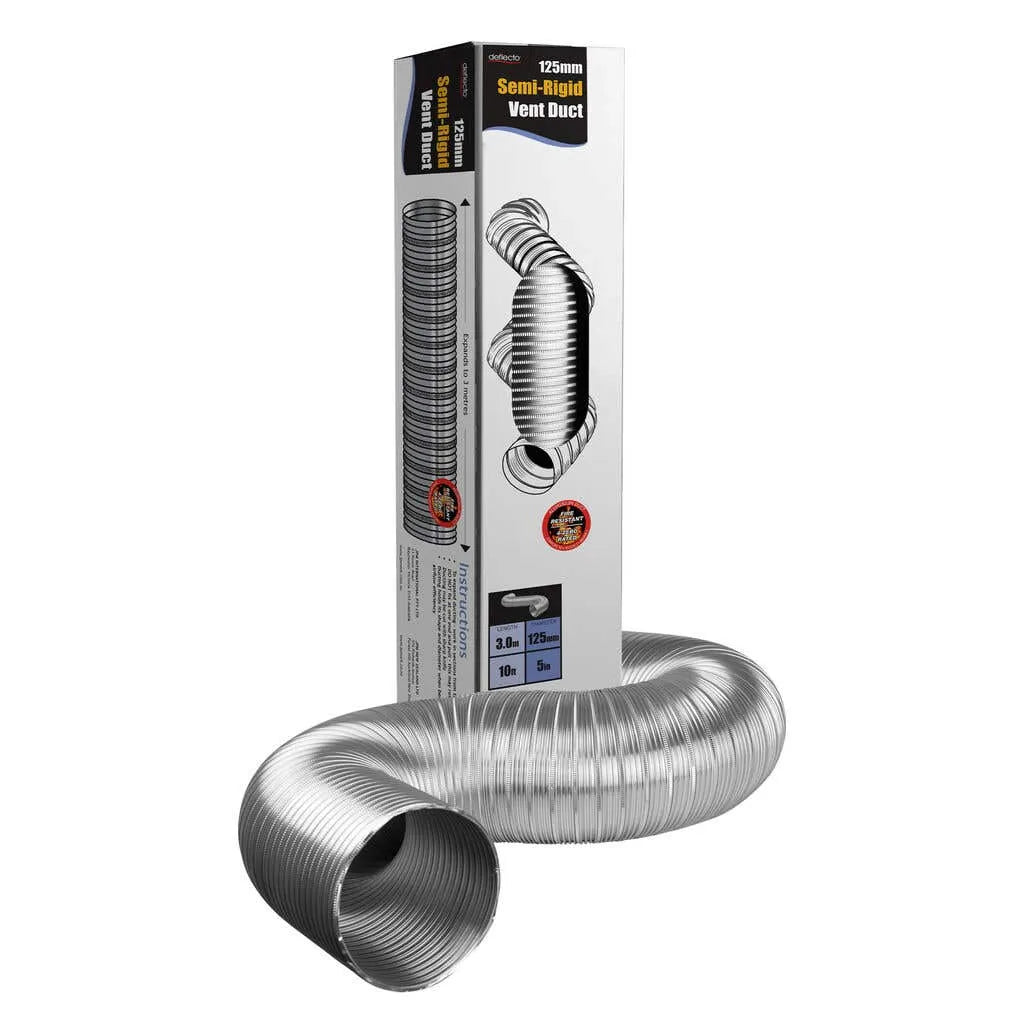 Deflecto Semi Rigid Aluminum Duct 125mm x 3m